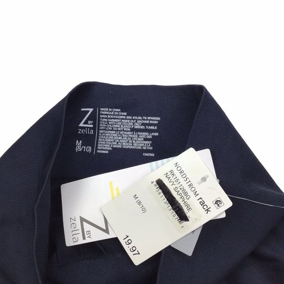 Zella Girls Cropped Cutout Leggings Navy Blue Stretch Size Medium M (8/10) - Picture 4 of 4